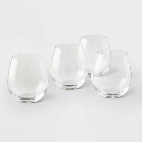 Threshold Signature - Crystal Red Wine Glasses Set o Red - Picture 1 of 4